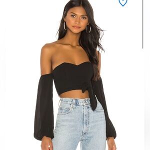 Super down revolve maya black tie top Size:S worn once perfect condition